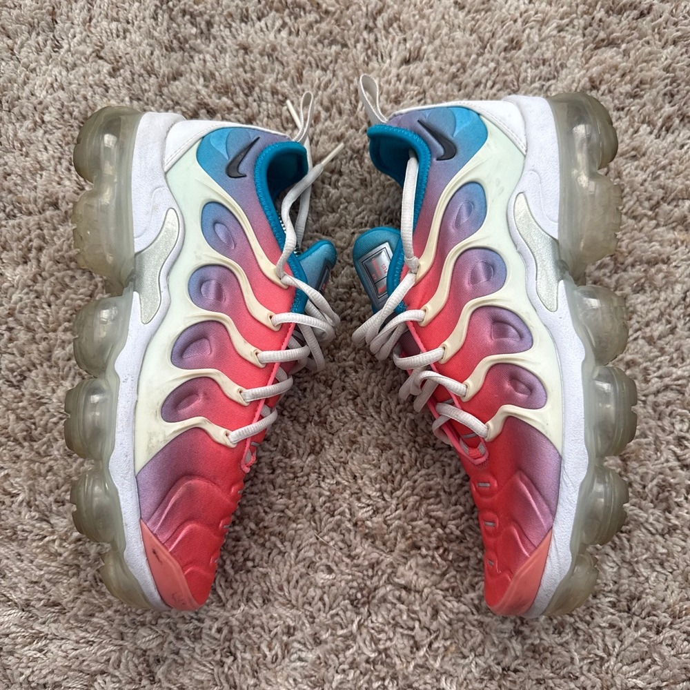 Nike Air VaporMax Plus Sunset Gradient Pink Blue Sneakers CI5862-600 Womens 8.5 - Picture 3 of 6